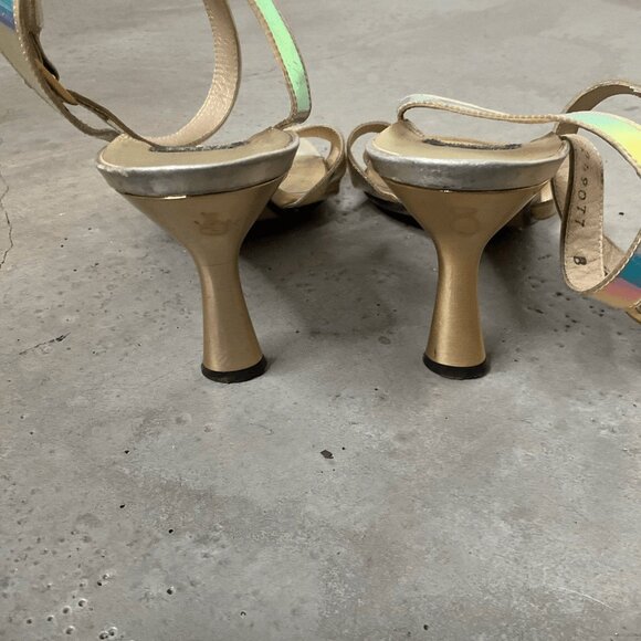 Stuart Weiztman Iridescent Strappy Heels - Picture 4 of 6